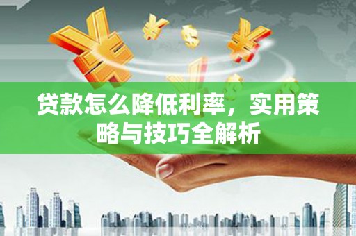 乐至贷款怎么降低利率，实用策略与技巧全解析