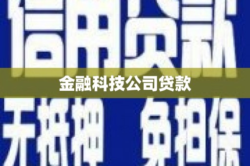 乐至金融科技公司贷款